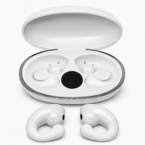 AUDIFONOS TIPO CLIP CON MICROFONO, AURICULARES ABIERTOS BLANCO