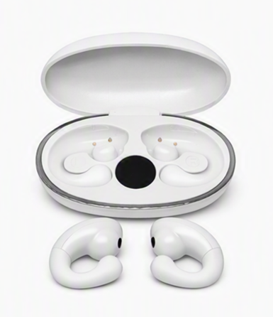 AUDIFONOS TIPO CLIP CON MICROFONO, AURICULARES ABIERTOS BLANCO