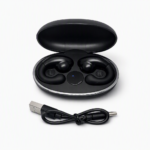 AUDIFONOS TIPO CLIP CON MICROFONO, AURICULARES ABIERTOS NEGRO