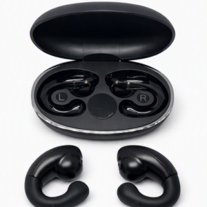 AUDIFONOS TIPO CLIP CON MICROFONO, AURICULARES ABIERTOS NEGRO
